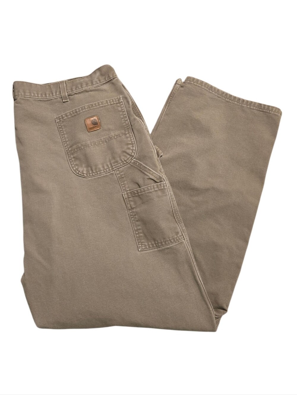 Carharrt B11 Dunagree Fit Carpenter Pants Mushroom 42X33 (Tagged 44X36)